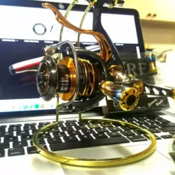 Livre Custom Titanium Double Handle (Gun Metal X Burnt Tip X Gold)- WING 98 (WD-98-FD1 Daiwa Compatible)) 13 Livre Custom Titanium Double Handle (Gun Metal X Burnt Tip X Gold)- WING 98 (WD-98-FD1 Daiwa Compatible)) -Fishing Reels Shop livre custom handle2