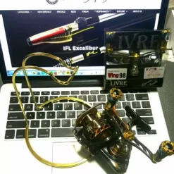 Livre Custom Titanium Double Handle (Gun Metal X Burnt Tip X Gold)- WING 98 (WD-98-FD1 Daiwa Compatible)) 15 Livre Custom Titanium Double Handle (Gun Metal X Burnt Tip X Gold)- WING 98 (WD-98-FD1 Daiwa Compatible)) -Fishing Reels Shop livre custom handle4